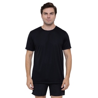 Camiseta Básica Masculina Dry Fit Manga Curta Slim Fit Anti Odor Anti Suor Proteção UV Academia Treino Corrida Caminhada
