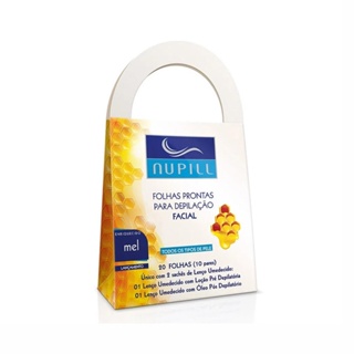 Folhas Prontas Para Depilação Facial Nupill Mel 20Fls