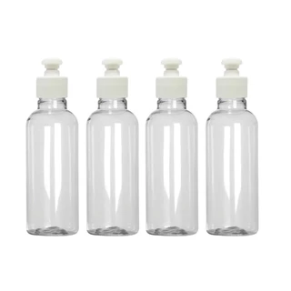 Kit 10 Frasco Tampa Push 200ml Viagem Shampoo Creme Sabonete
