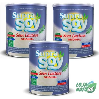 KIT 3 Suprasoy Sem Lactose Sem Glúten Lata 300g - Supra Soy