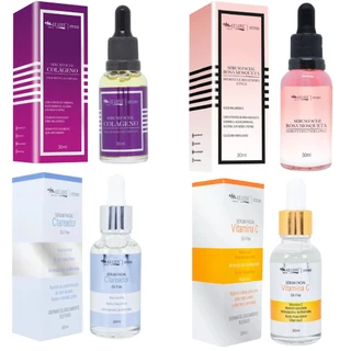 Kit 4 Sérum - Rosa Mosqueta Vitamina C Colágeno Clareador