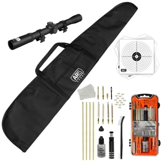 Kit Limpeza Armas Gunpany 4.5mm e 5.5mm + Luneta 4x20 AR15 Sport + Capa Acolchoada 120cm