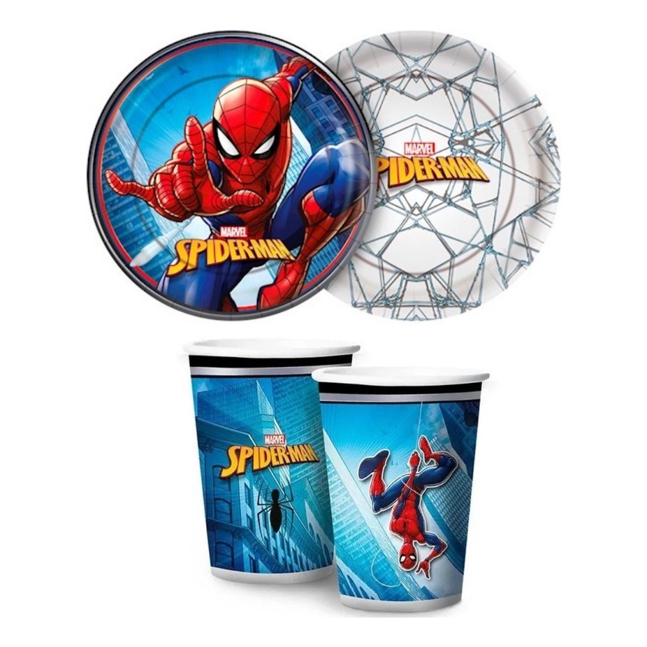 Kit Festa Homem Aranha Spider-man Copos Pratos Descartável Festas