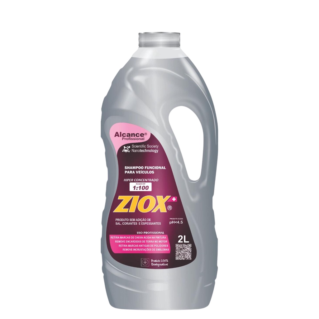 Ziox Shampoo Acido Funcional 1:100 2l Alcance | Shopee Brasil