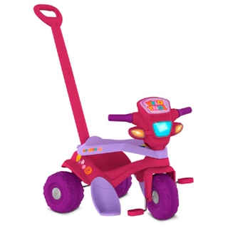 Triciclo Velotrol Passeio e Pedal Rosa Bandeirante