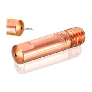 10 PCS BICO CONTATO 0.8 X 25MM TOCHA MIG SEM GÁS