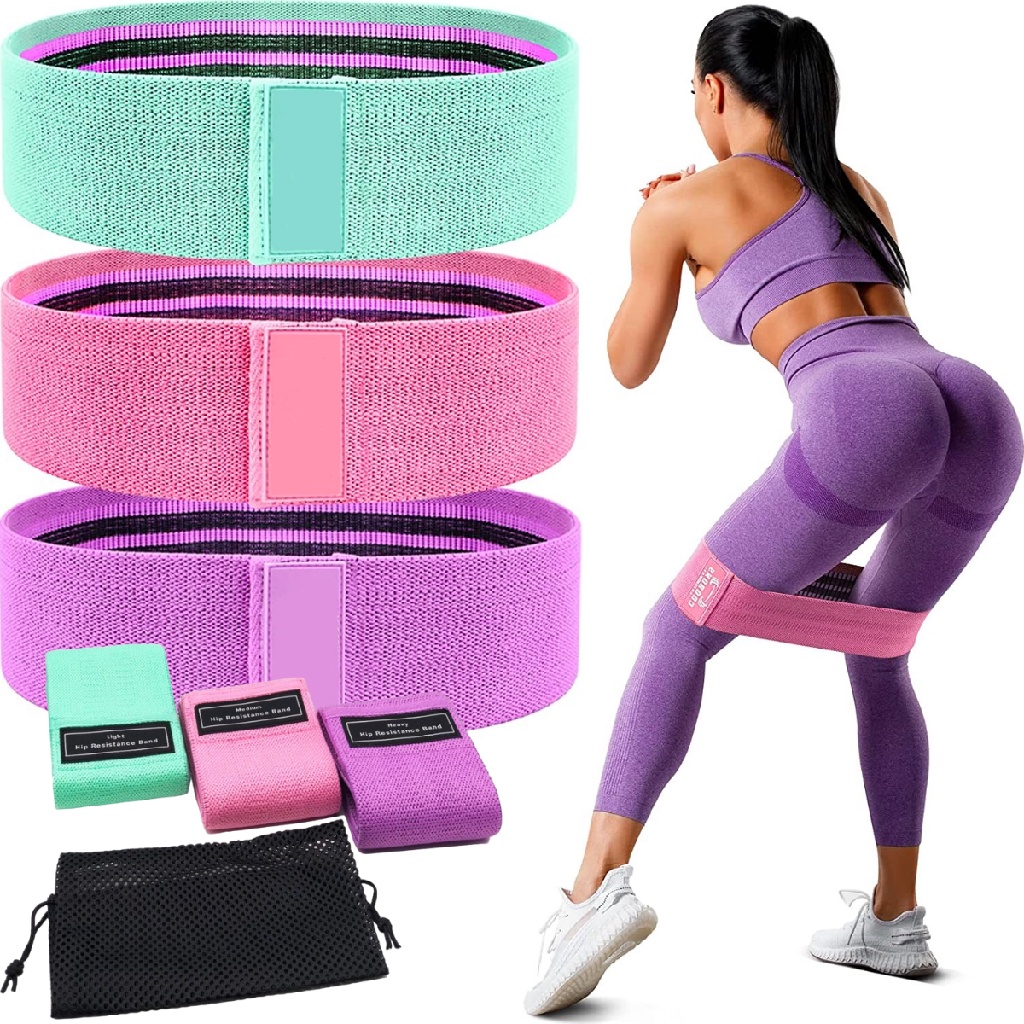 Kit 3 Faixas Elásticas Para Treino de Exercício Super Bands Academia Extensor Hip Bands