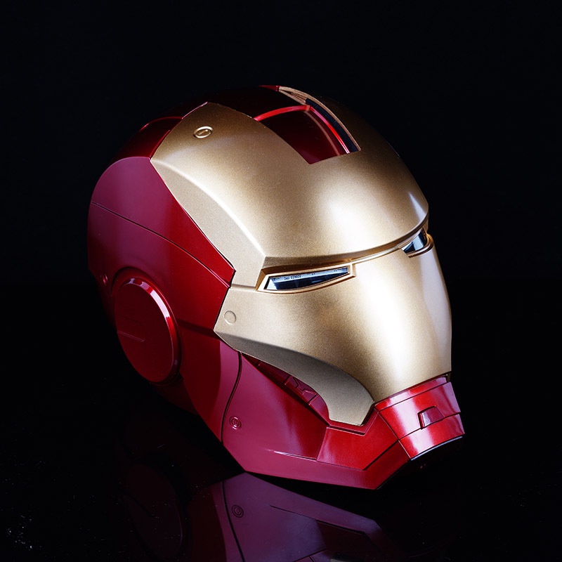 702R Homem de Ferro Capacete MK7 1:1 Máscara para abrir o modelo de presente de luz para crianças adereços cosplay