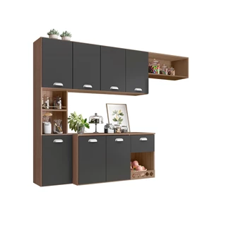 Cozinha Compacta Suspensa Mila 7 pts 2 gavetas Mila Poliman