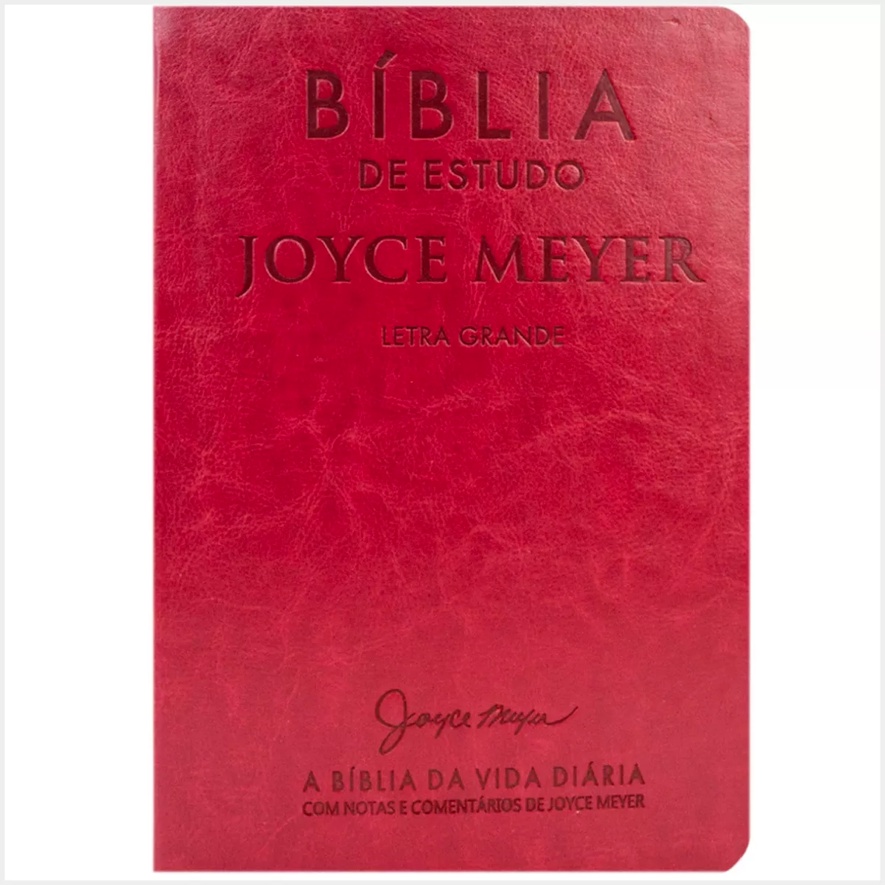 Bíblia De Estudo Joyce Meyer Nvi Letra Grande Vermelha | Shopee Brasil