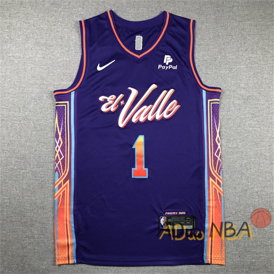 2023-24 NBA Camisata Phoenix Suns Devin Booker #1 Purple City Edition De Basquetebol jerseys