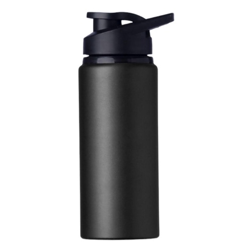 Garrafa Squeeze 600ml Alumínio Fitness Água Academia Preta