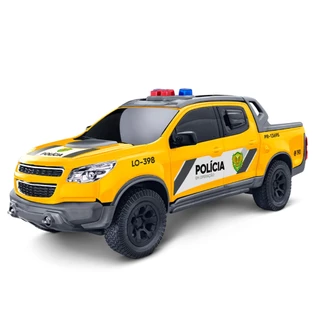 Carrinho Miniatura Pick-Up S10 Policia do Paraná Amarelo 1149 - Roma Brinquedos