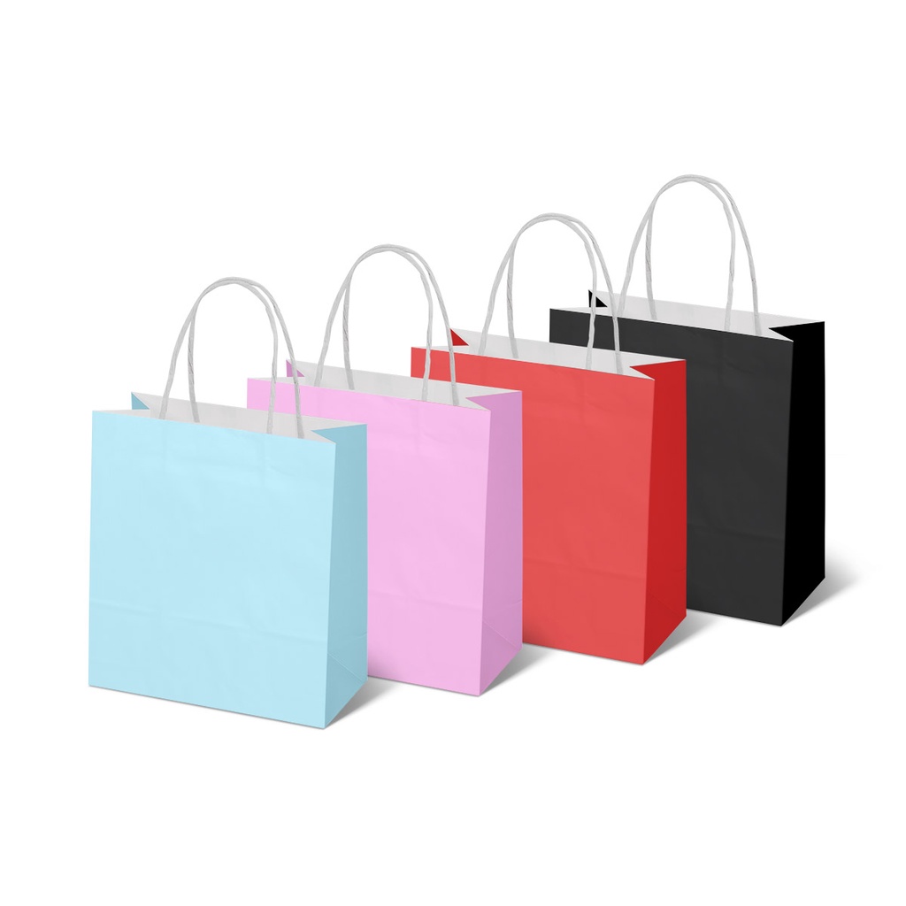 Sacola Papel Kraft Colorido M 23x30x10cm 50und