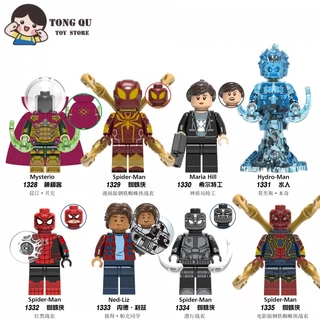 Superhero Minifigures Spider-Man Ned-Liz Coleção de brinquedos Ned-Liz Ornamentos mini Modelo Presente