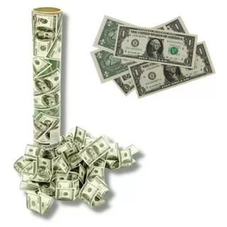 Kit 10 Lança Confete Dólar Chuva de Dinheiro p/ Comemorações