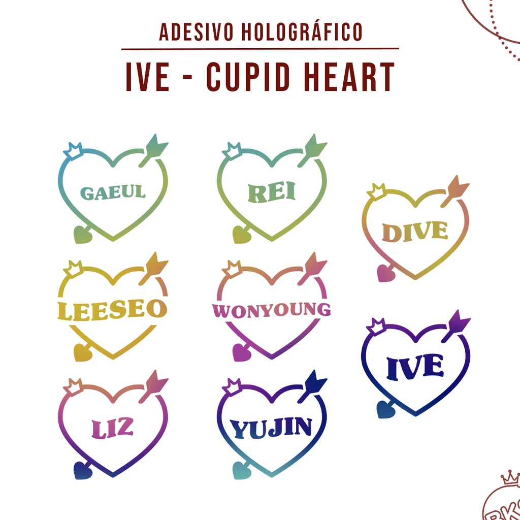 IVE - ADESIVO HOLOGRÁFICO CUPID HEART