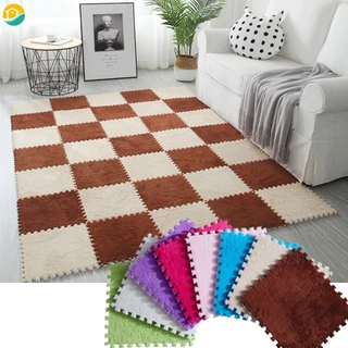 1Pc Faça Você Mesmo Pelúcia Macia Piso Silencioso Puzzle Mat Espuma EVA Ginásio Exercício Fitness Mats Yoga Baby Crawling Carpets Para Sala De Estar 30x30CM