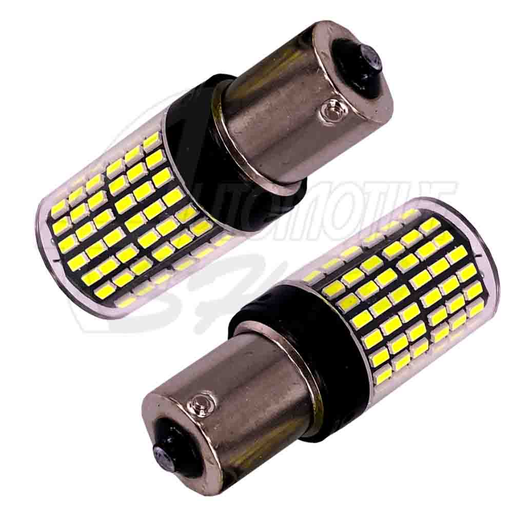 Lâmpada 1156 Um Polo 144 leds smd Amarelo 360o Un