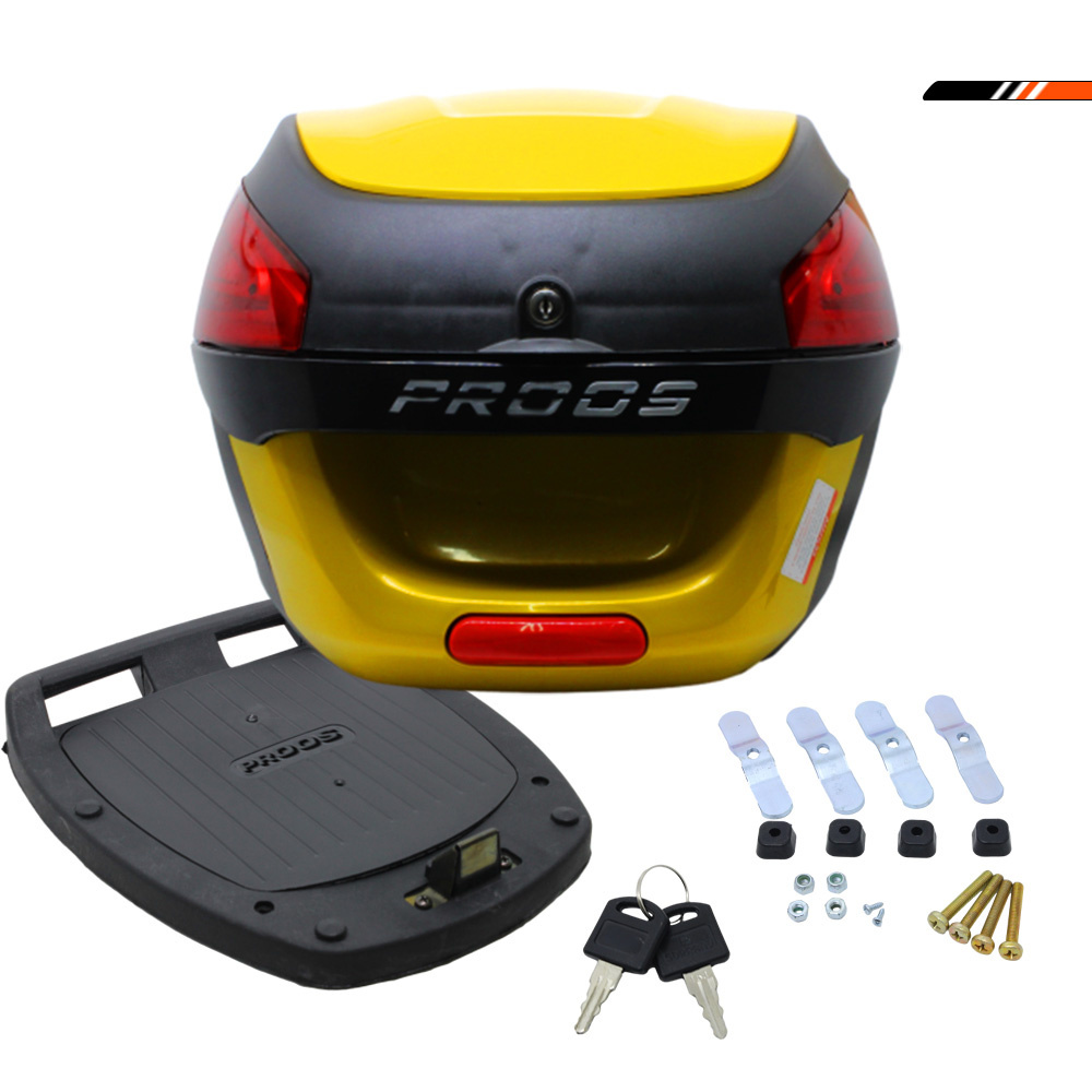 Bau Bauleto Para Moto 29 Litros Dourado Tampa Colorida Proos | Shopee ...
