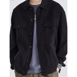 clássica jaqueta jeans masculina preta Personalização exclusiva, uma jaqueta jeans preta única e especial.