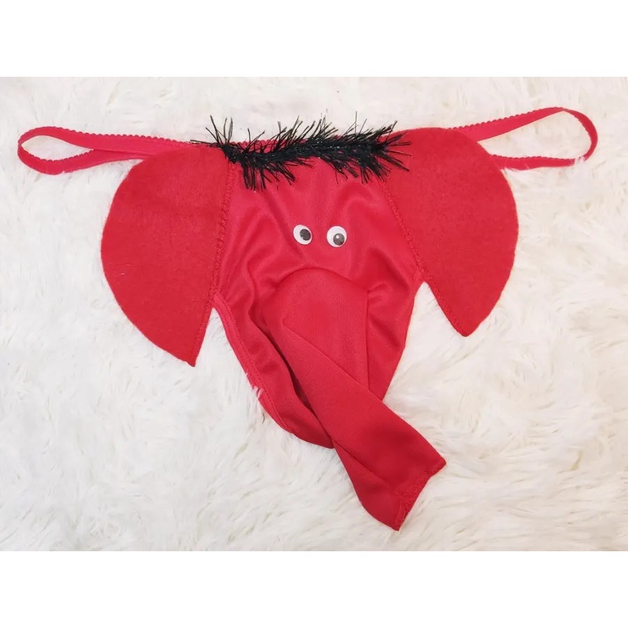 Loja MEGA Lingerie - Cueca Elefante com tromba e orelhas de elefante.  Confeccionada em microfibra! Está sem idéia para presentear um amigo, ou o  seu companheiro??? Esta cueca é ótima. #lingerie #moda #