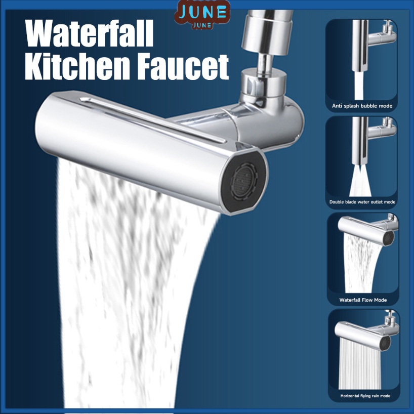 3/4 Modos Torneira Multifuncional De Cozinha Cascata 720 ° Pulverizador De Extensão Rotativo Anti-Splash Bubbler Booster Para Economia De Água Banheiro