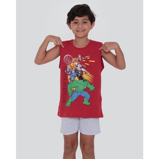 Pijama Infantil Estampa Vingadores Marvel Vermelho