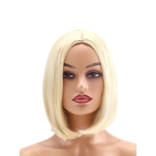 Peruca Modelo Curta Lisa Cabelo Curto Fio Sintético Festa Fantasia Cosplay Balada Carnaval Corte Long Bob