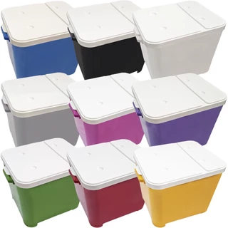 Container Porta Ração Canister Plástico com Tampa Protege Conserva Furacão Pet 15 Kg