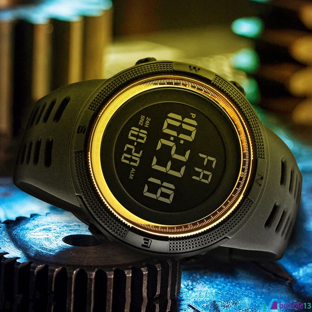 SKMEI 1251 Relógio esportivo masculino digital multifuncional para homens e mulheres, relógio masculino barato à prova d'água-BUB13