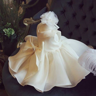 Vestido de dama de honra noivinha gola boneca mais tiara