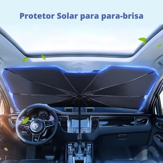 Protetor Solar Parabrisa Parasol Carro Proteção Térmica Uv Quebra Sol Retrátil Guarda Chuva Carro Isolador Térmico
