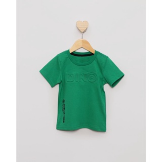 Camiseta Bebê Manga Curta Estampa Emboss Verde