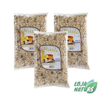 KIT 3 Musli de Cereais e Frutas Sem Açúcar 1Kg - Naturale