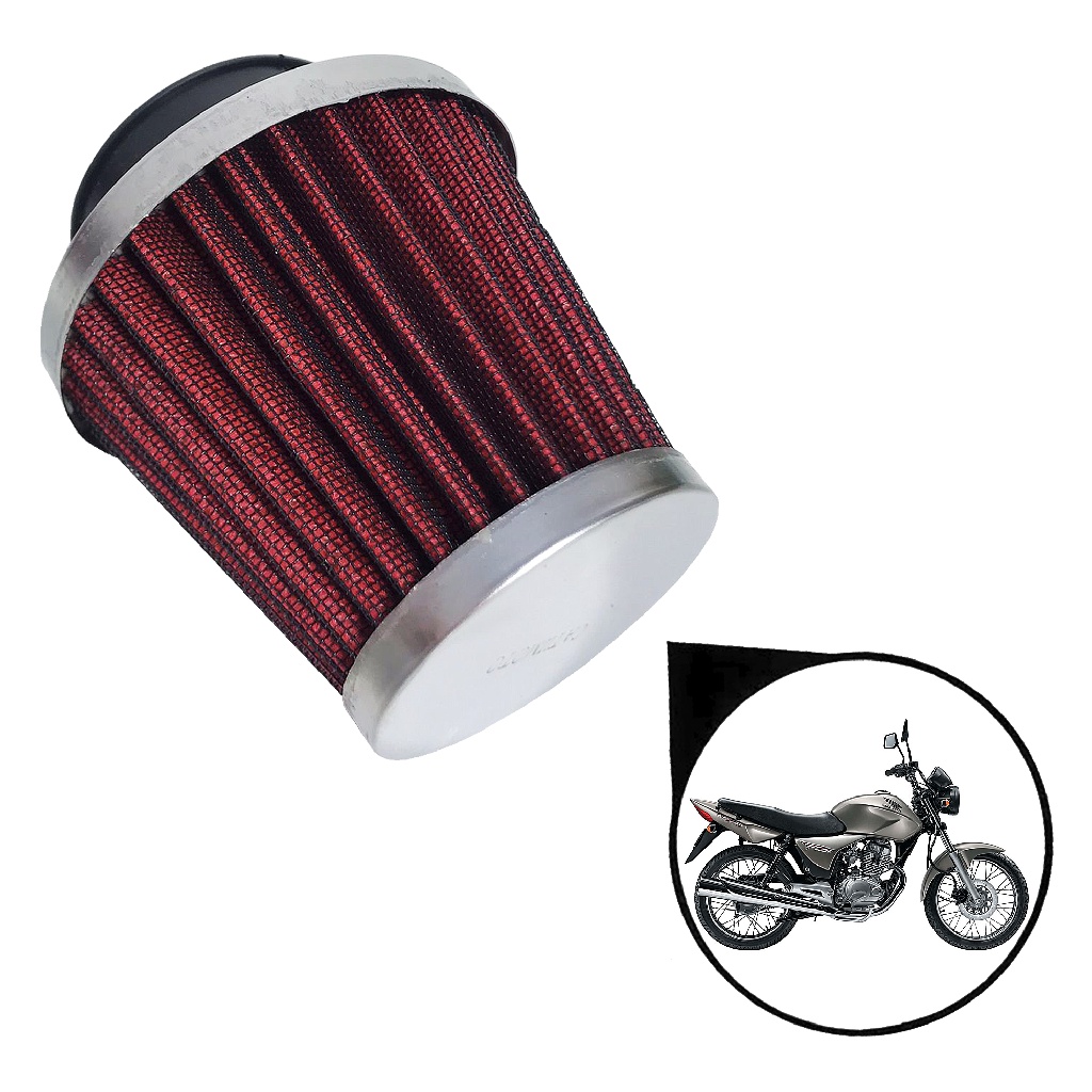 Filtro Ar Esportivo Motos Entrada 43 Mm Aumento Potencia