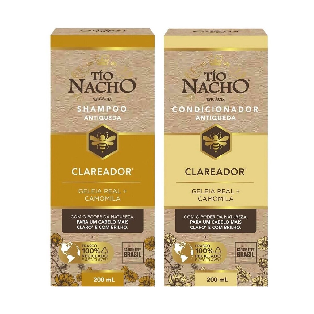 KIT TIO NACHO CLAREADOR SHAMPOO E CONDICIONADOR ANTIQUEDA 200ML ...