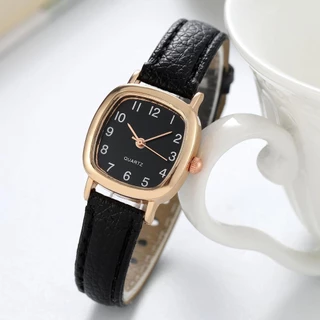 Relógio De Pulso De Quartzo Quadrado Feminino Relógios Estudantis De Discagem Pequena Simples Vintage Belt