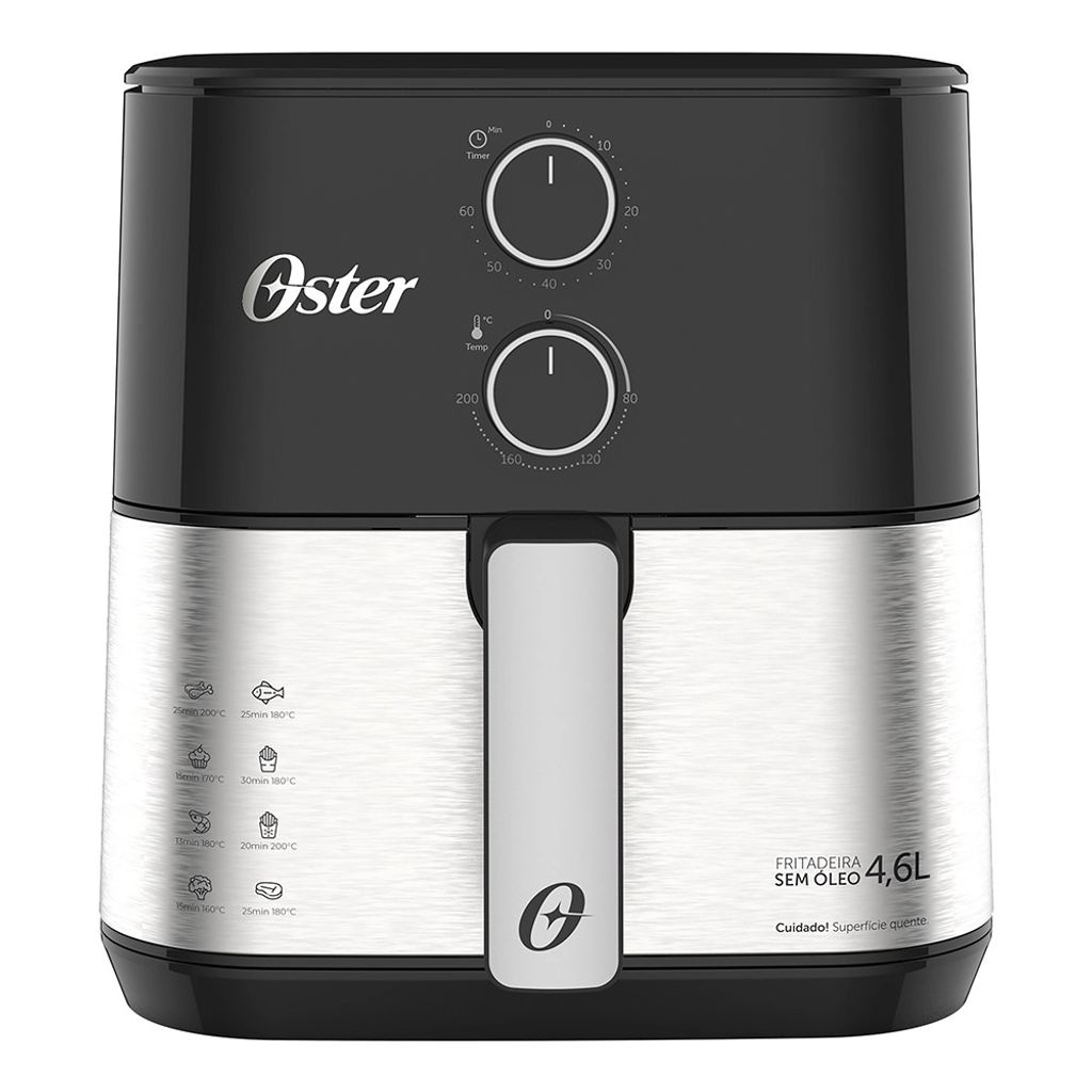 Fritadeira Elétrica Air Fryer Oster OFRT520 4,6L Preta – 220V