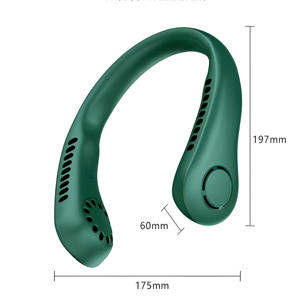 Ventilador Flexível De Pescoço Portátil Usb Recarregável Ideal Para Acampar Viajar Treinar Refrigeração Rápida