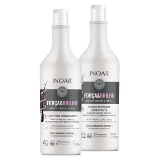 Inoar Kit Força e Brilho Shampoo 1L e Condicionador 800ml