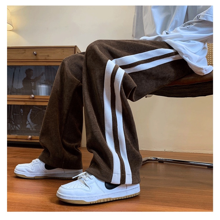 Calça Masculina Coreana Solta Reta Estilo Hip-hop casual De Perna Larga