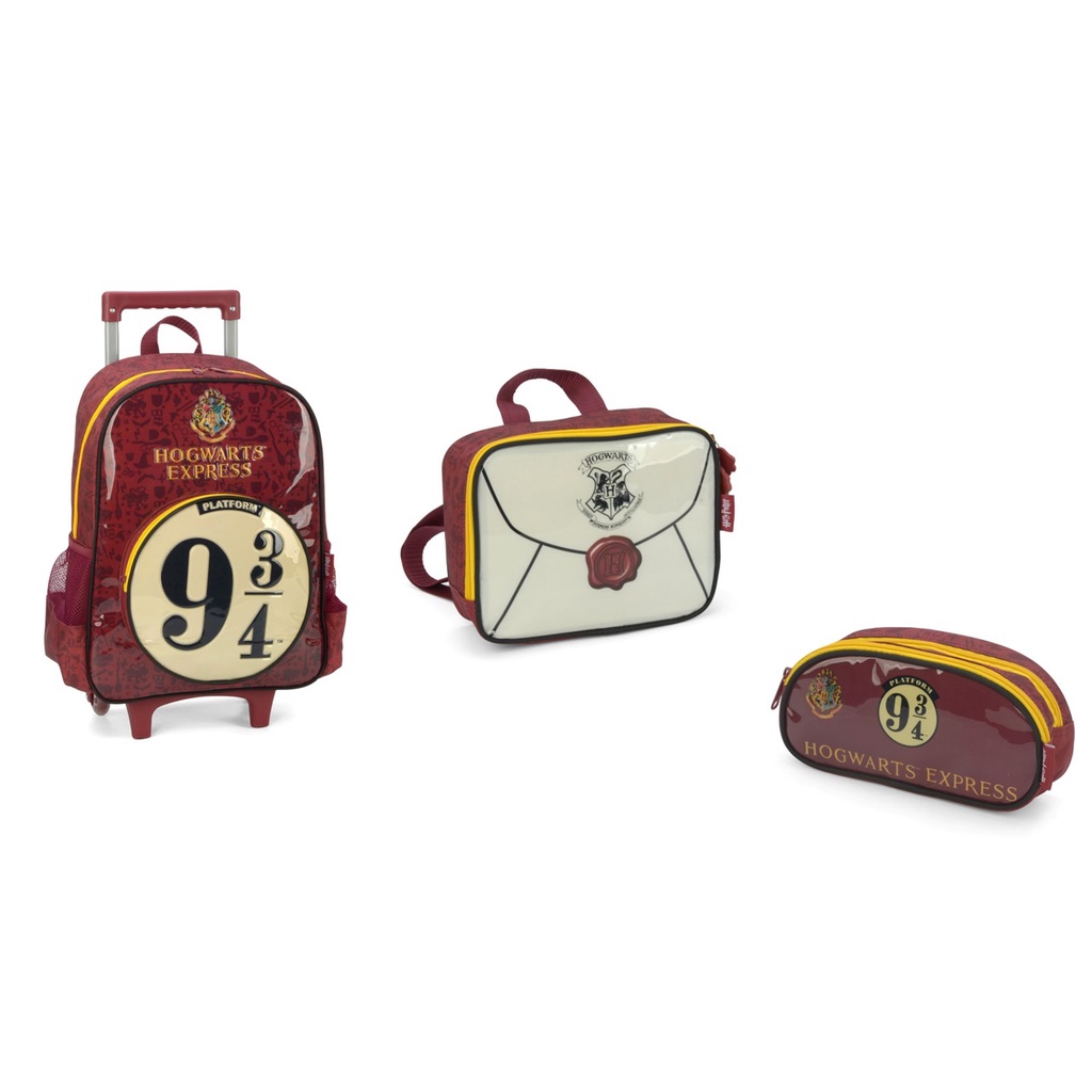 Kit Escolar Harry Potter Mochila , Lancheira e estojo | Shopee Brasil