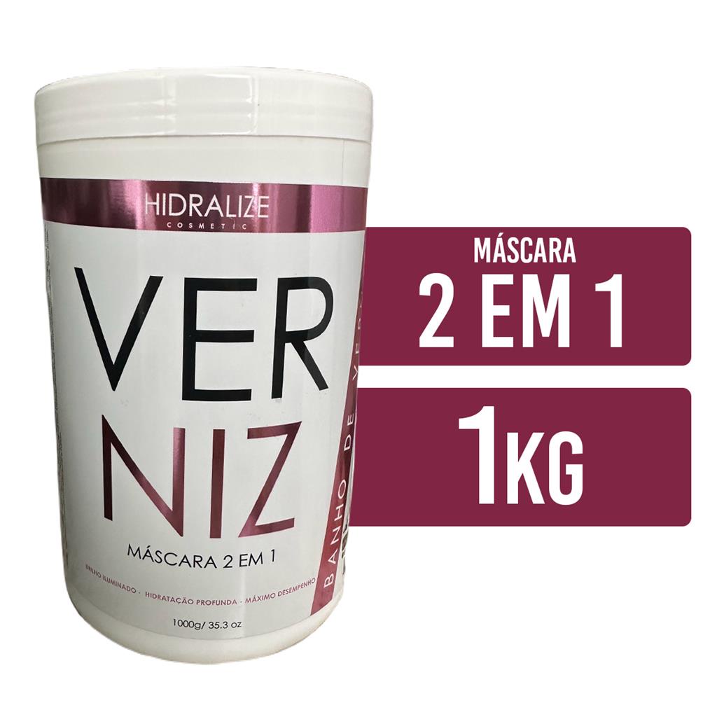 Creme de Pentear Banho de Verniz Mascara 2 em 1 Nutricao Fortalecimento Reconstrucao Hidralize 1kg