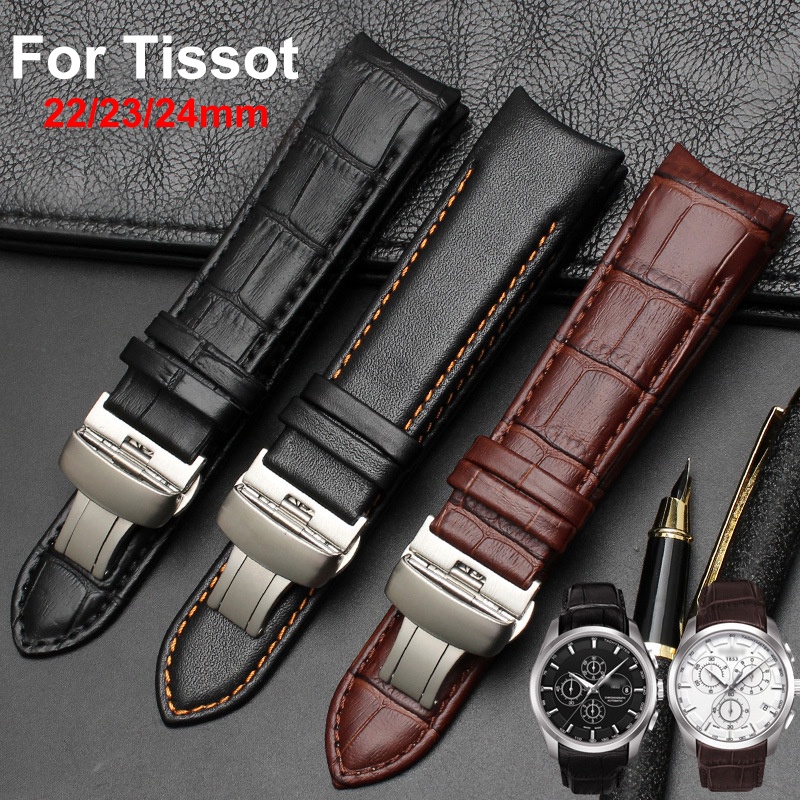 Pulseira De Couro Genu no Para Tissot T035 607 407 439 Fivela