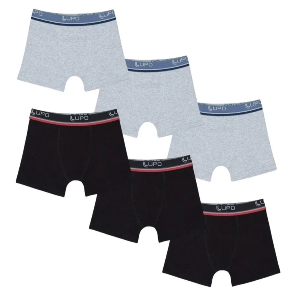Kit 6 Cueca Boxer Lupo Em Algodão Masculina Adulto Cotton Original 523 ...