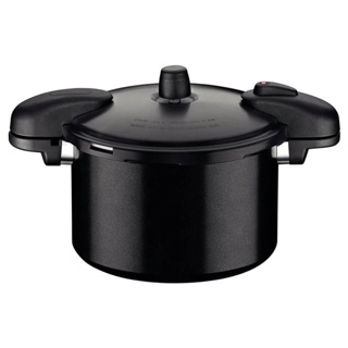 Panela de Pressão Tramontina Valência Black em Alumínio com Revestimento Cerâmico Preto 24cm 7L