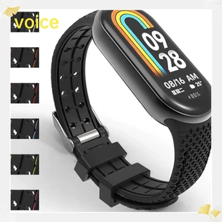 Pulseira De Borracha VOICE , Acessórios De Moda Para Relógios Esportivos Silicone , Reposição Universal Soft Watchband Mi Band 8 NFC