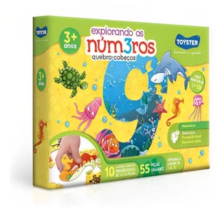 Jogo Quebra-Cabeça Explorando Os Números 55 Peças 003161 - Toyster