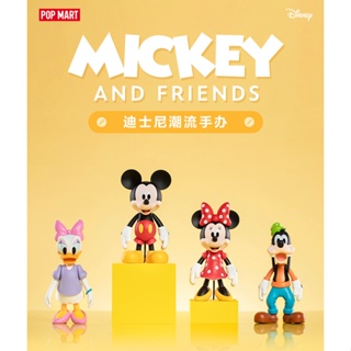 [POPMART Disney Mickey Minnie Daisy Figura Decoração Doll Girl Gift